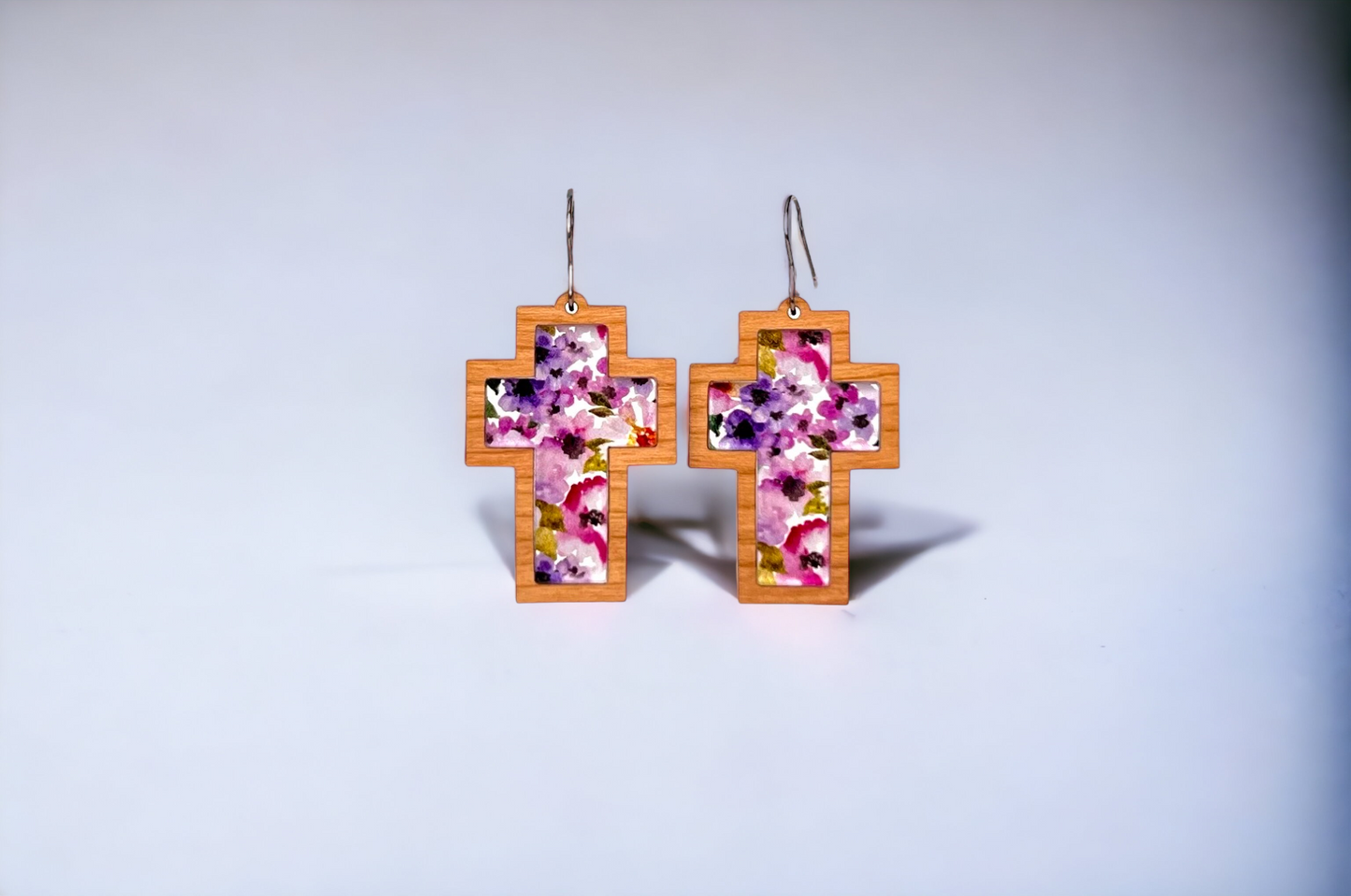 Cross Inlay Earrings