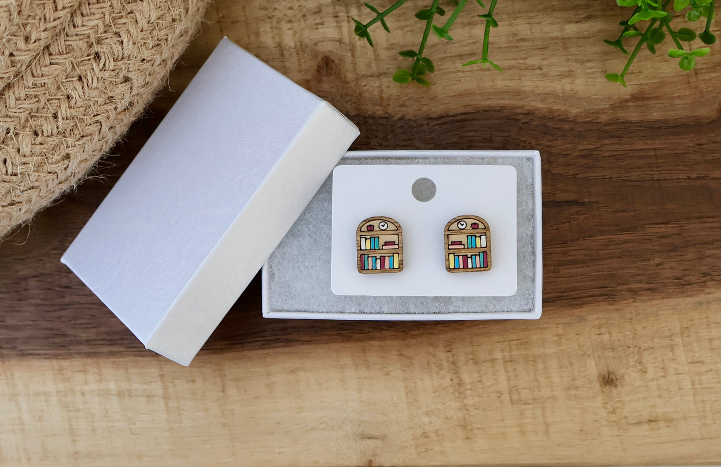 Book Stud Earrings