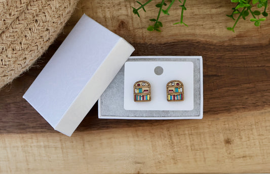Book Stud Earrings
