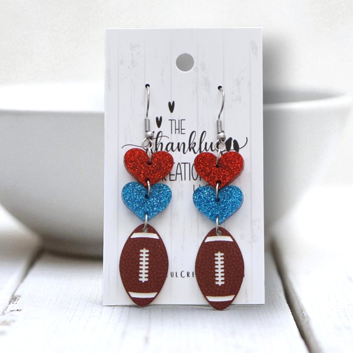 Football Team Spirit Earrings Game Day (Choose your colors!)