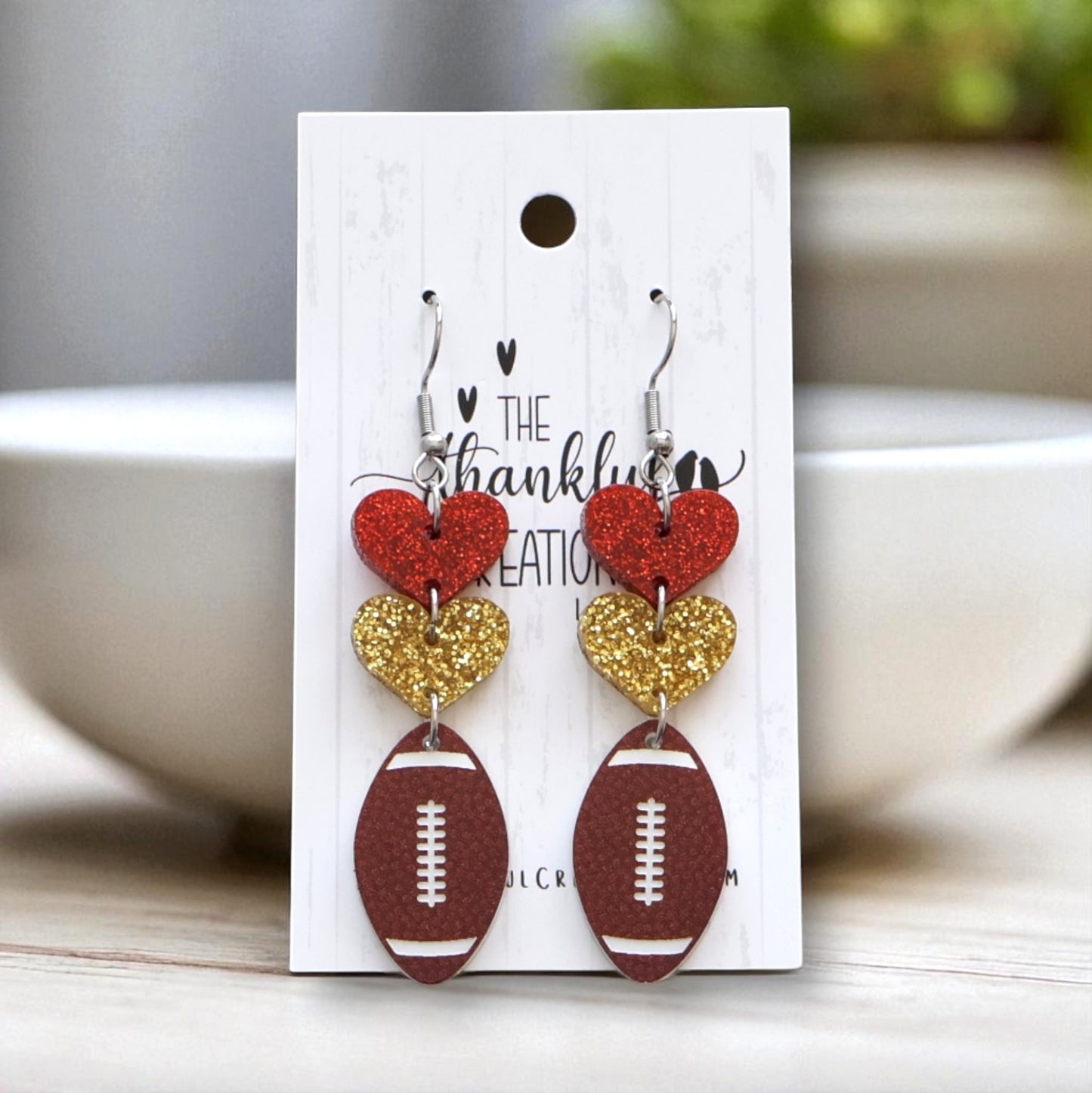 Football Team Spirit Earrings Game Day (Choose your colors!)