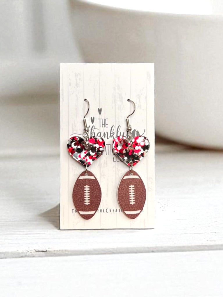 Football Earrings (Choose your Color!)