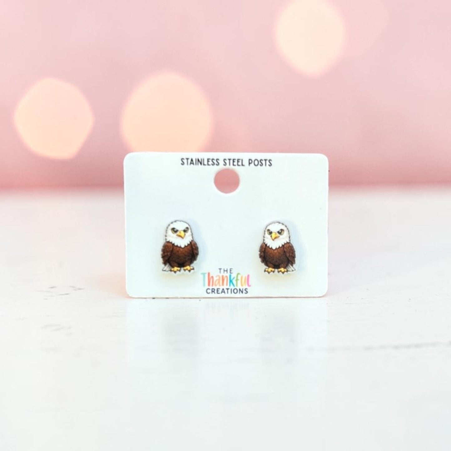Eagle Stud Earrings | Lightweight Acrylic