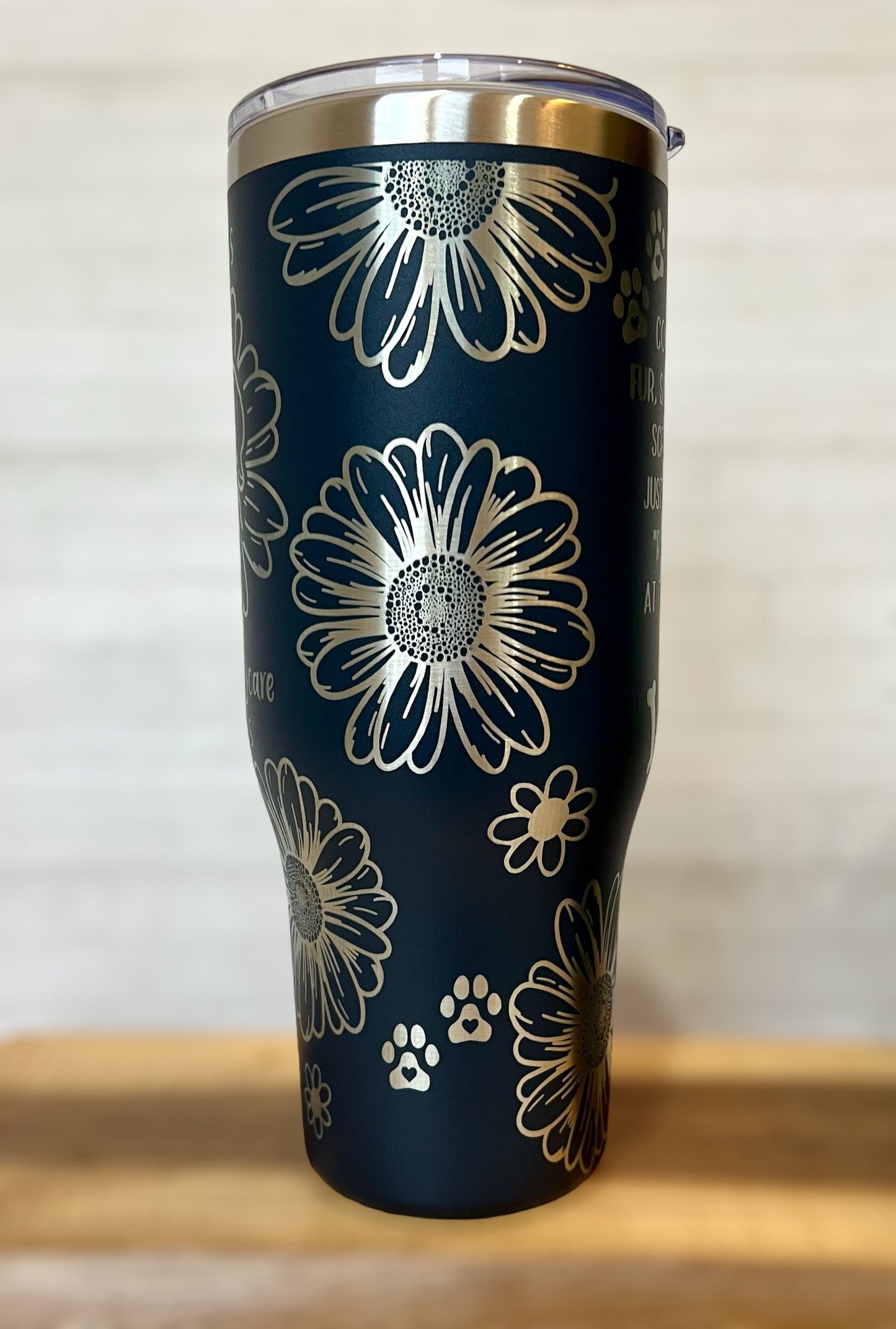 40 oz Tumbler with Handle, Full Wrap Custom Engraving
