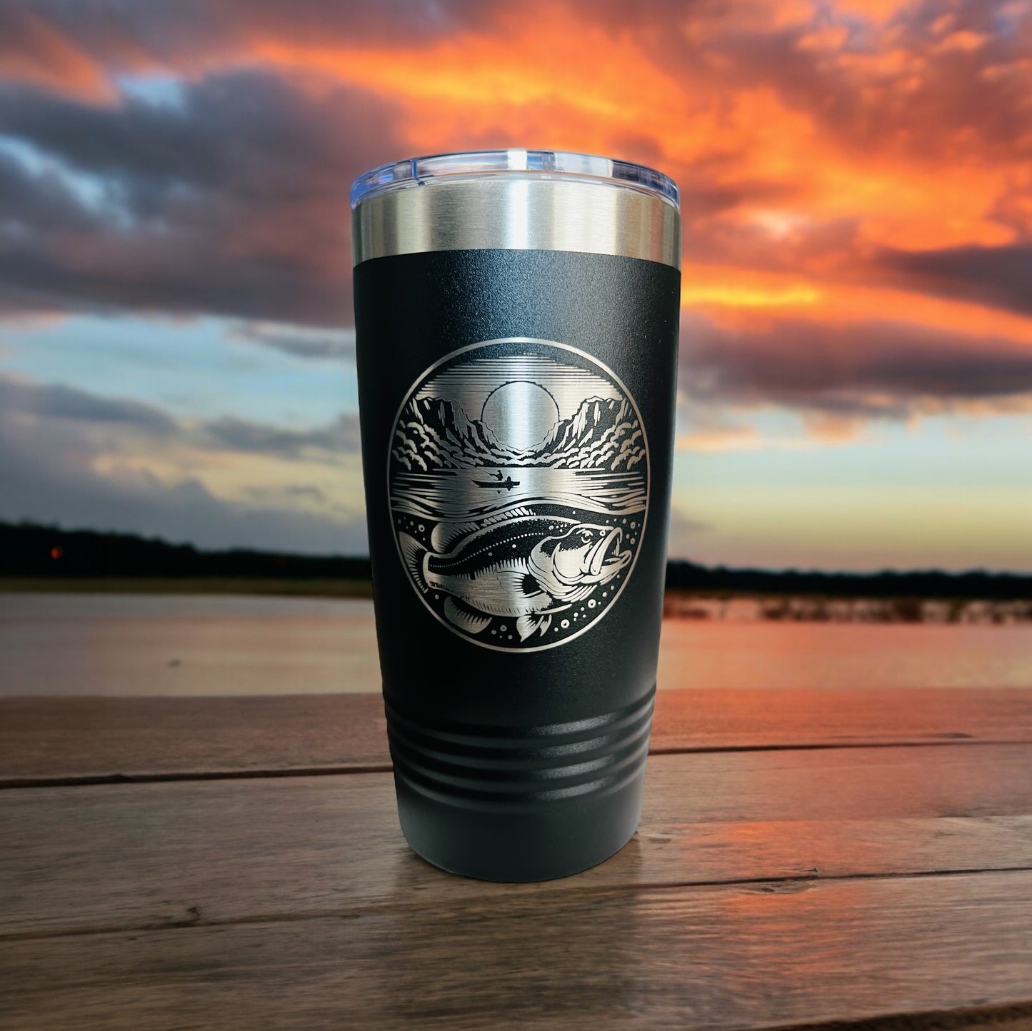 Fishing 20 oz Travel Mug