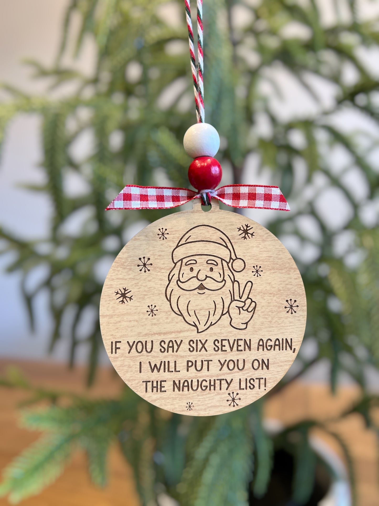 Santa 67 Six Seven Christmas Ornament