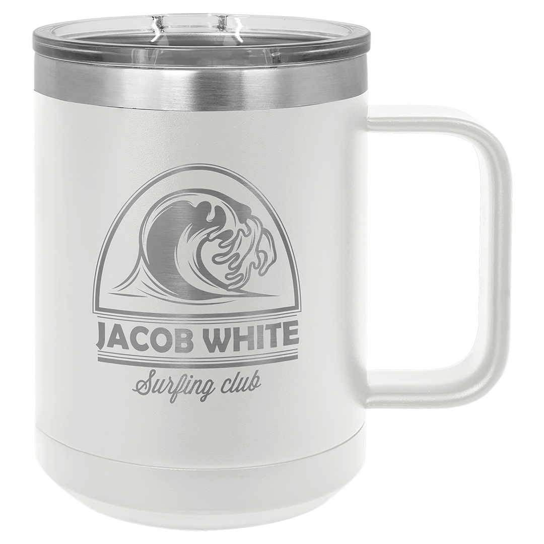 15 oz Coffee Mug (ONE SIDE ENGRAVED) 12 Pack
