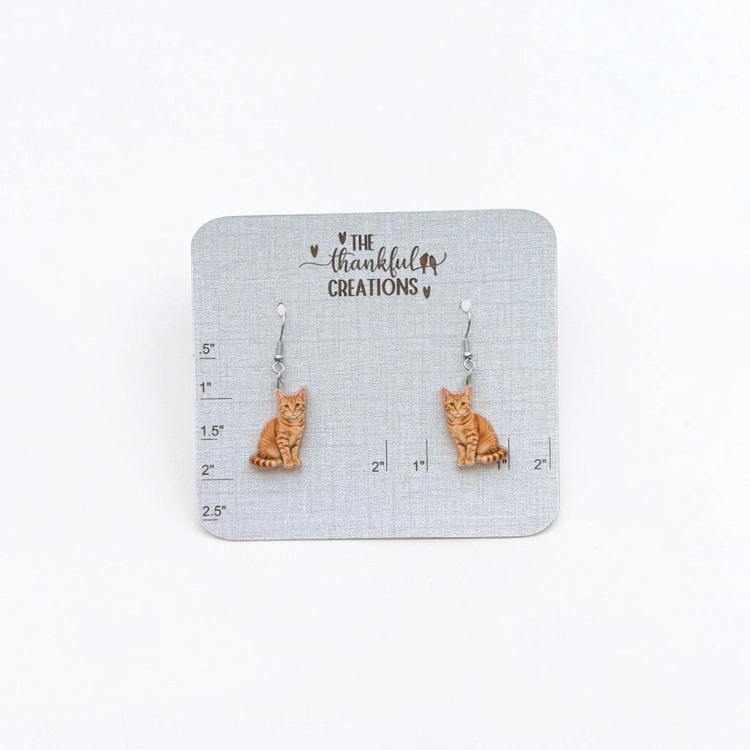 Cat Earrings | Handmade Acrylic Cat Lover Jewelry
