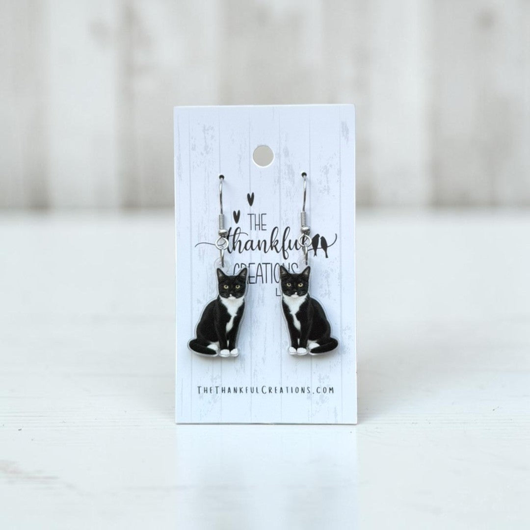Cat Earrings | Handmade Acrylic Cat Lover Jewelry