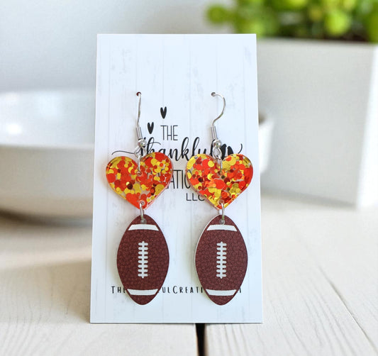 Football Earrings (Choose your Color!)