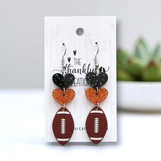 Football Team Spirit Earrings Game Day (Choose your colors!)