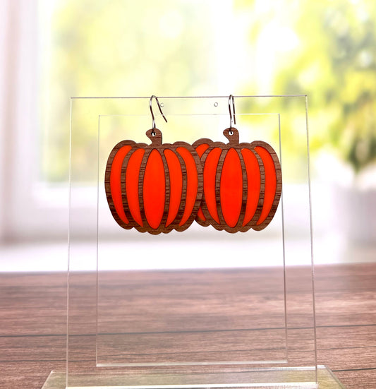 Pumpkin Inlay Earrings