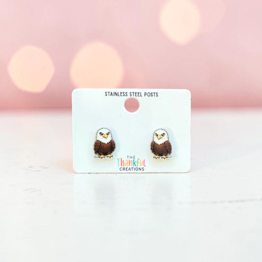 Eagle Stud Earrings | Lightweight Acrylic