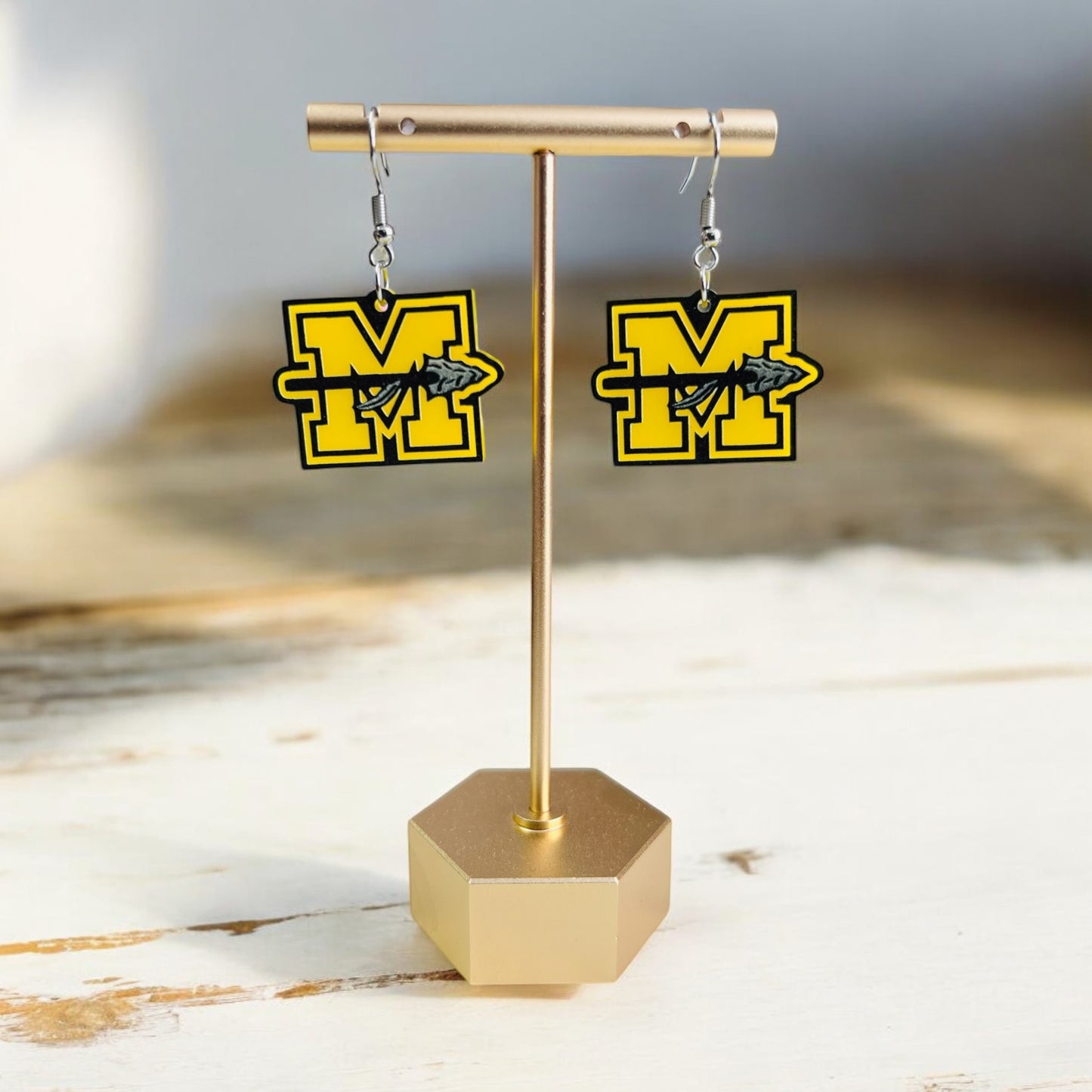 Milan Earrings Black and Yellow