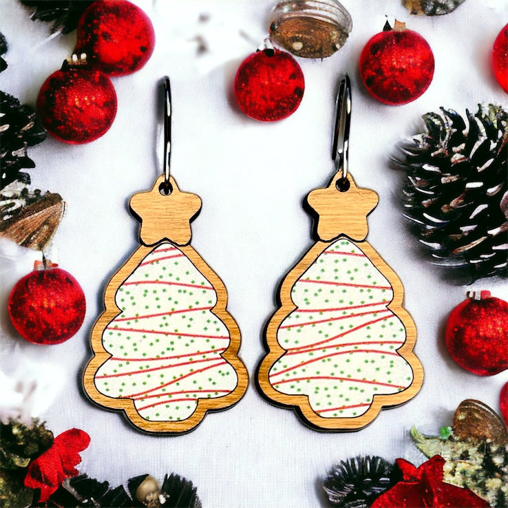 Christmas Tree Snack Cake Earrings