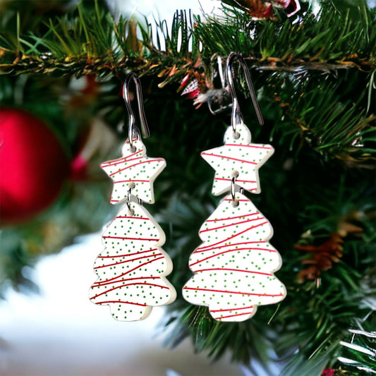 Christmas Tree Snack Cake Earrings