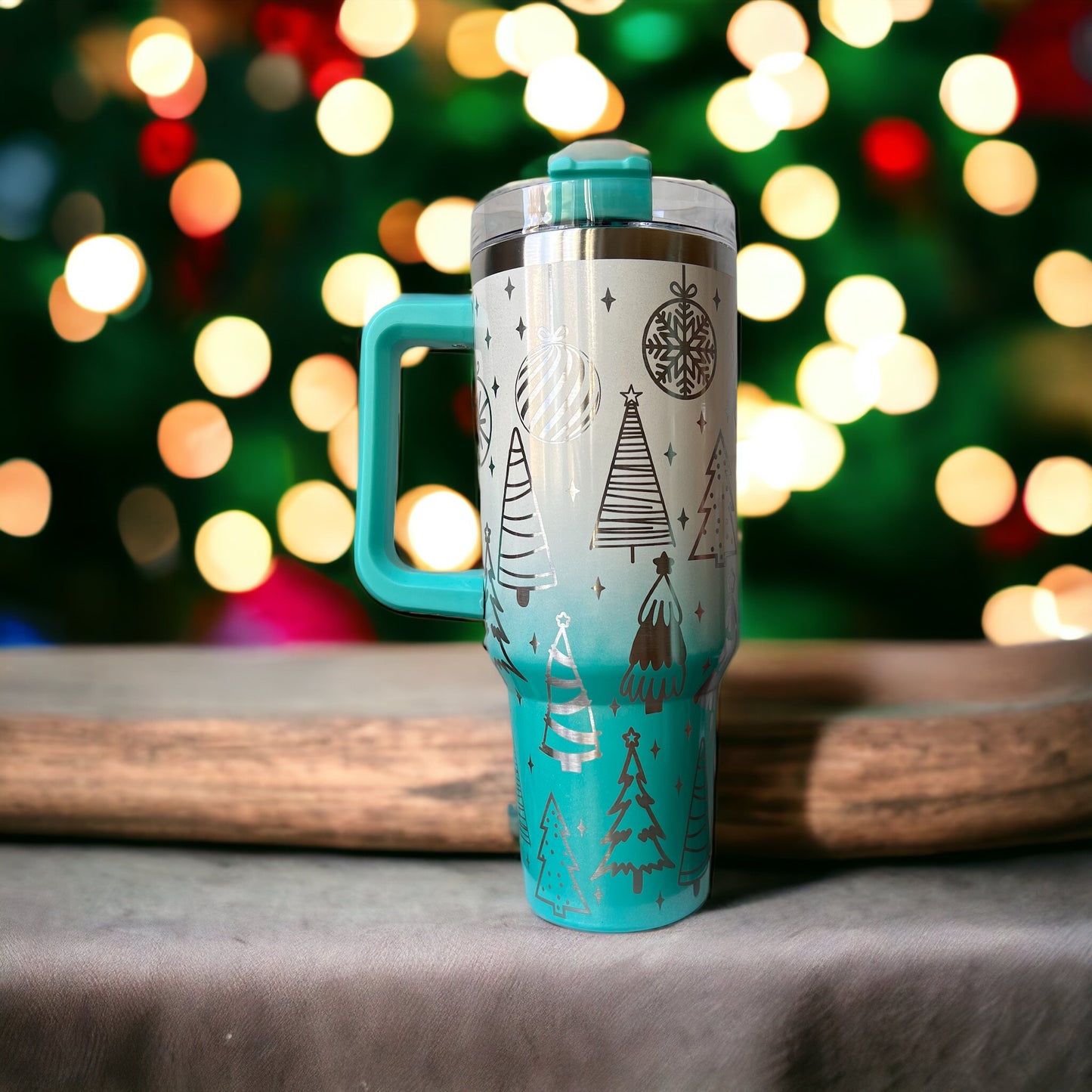 40 oz Tumbler Ornaments and Christmas Trees (choose your color)