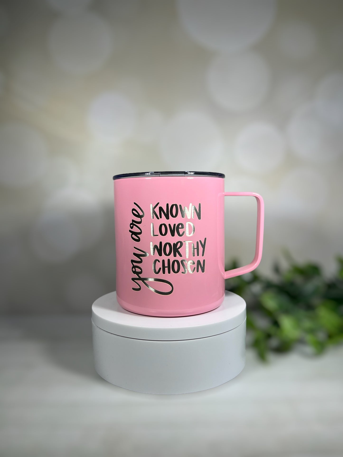 14 oz Pink Insulated Coffee Mug