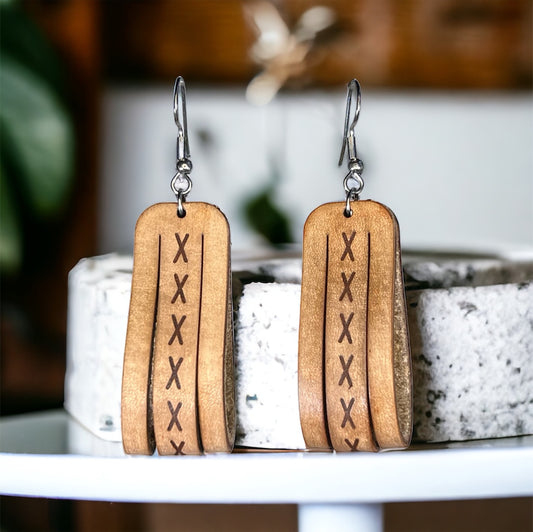 Large Leather Loop Earrings