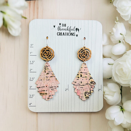 Rose Connector Earrings (Choose your design!)