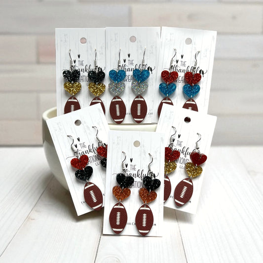 Football Team Spirit Earrings Game Day (Choose your colors!)