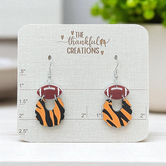 Cincinnati Football Team Spirit Dangle Earrings Game Day