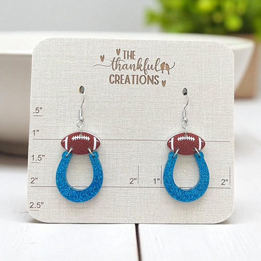 Indianapolis Football Team Spirit Earrings Game Day Colts