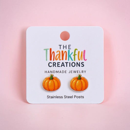 Pumpkin Stud Earrings | Cute Fall Jewelry