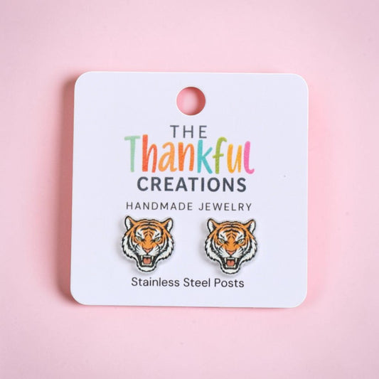 Tiger Stud Earrings | Mascot Team Spirit Jewelry