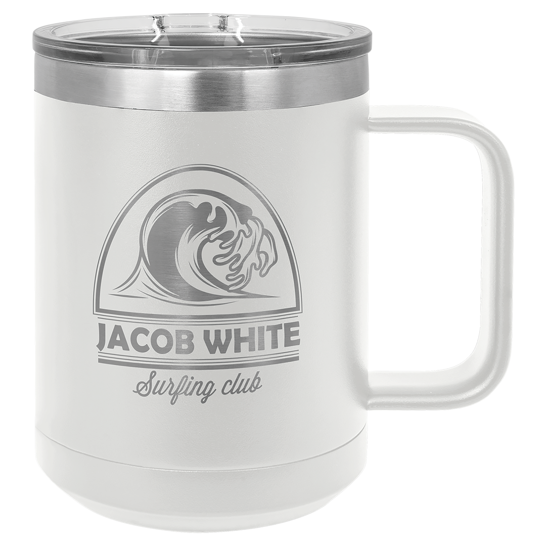 15 oz Coffee Mug (Both Sides Engraved) 12 pack